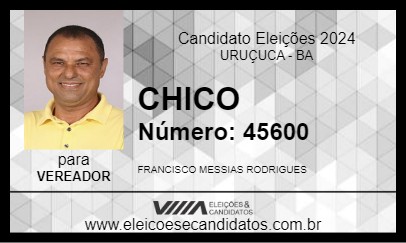 Candidato CHICO 2024 - URUÇUCA - Eleições