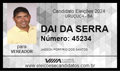 Candidato DAI DA SERRA 2024 - URUÇUCA - Eleições