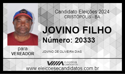 Candidato JOVINO FILHO 2024 - CRISTÓPOLIS - Eleições