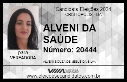 Candidato ALVENI DA SAÚDE 2024 - CRISTÓPOLIS - Eleições