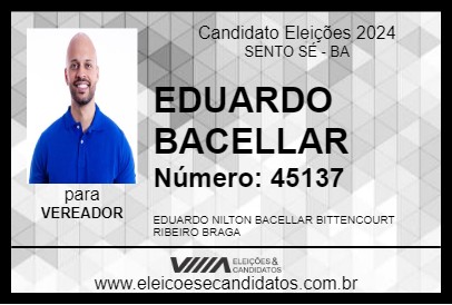 Candidato EDUARDO BACELLAR 2024 - SENTO SÉ - Eleições