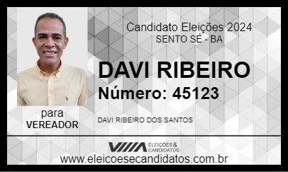 Candidato DAVI RIBEIRO 2024 - SENTO SÉ - Eleições