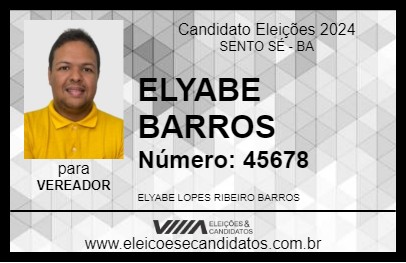 Candidato ELYABE BARROS 2024 - SENTO SÉ - Eleições