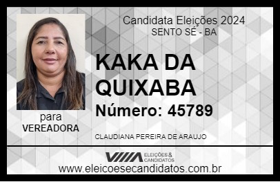 Candidato KAKA DA QUIXABA 2024 - SENTO SÉ - Eleições