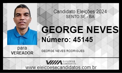 Candidato GEORGE NEVES 2024 - SENTO SÉ - Eleições