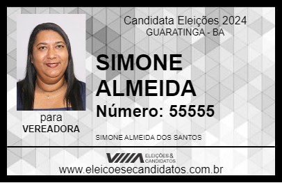 Candidato SIMONE ALMEIDA 2024 - GUARATINGA - Eleições