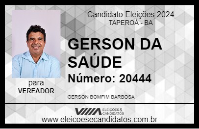 Candidato GERSON DA SAÚDE 2024 - TAPEROÁ - Eleições