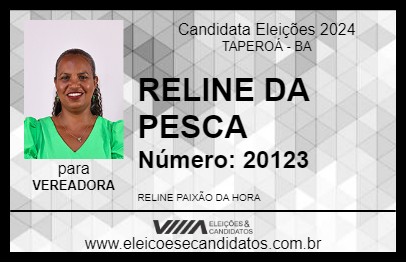 Candidato RELINE DA PESCA 2024 - TAPEROÁ - Eleições