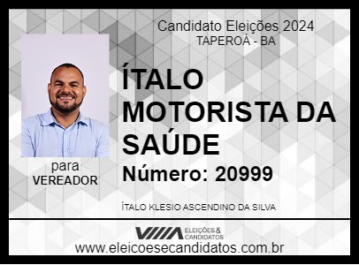 Candidato ÍTALO MOTORISTA DA SAÚDE 2024 - TAPEROÁ - Eleições