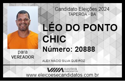 Candidato LÉO DO PONTO CHIC 2024 - TAPEROÁ - Eleições