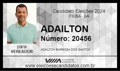 Candidato ADAILTON 2024 - ITIÚBA - Eleições