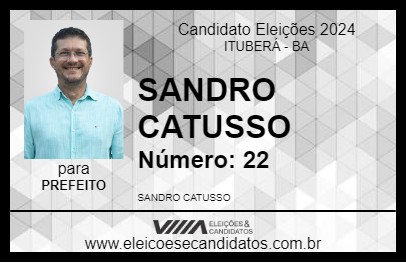 Candidato SANDRO CATUSSO 2024 - ITUBERÁ - Eleições