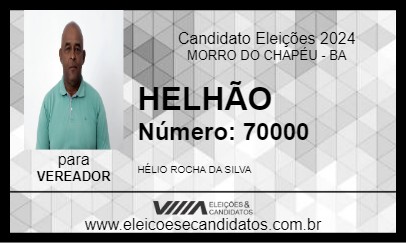 Candidato HELHÃO 2024 - MORRO DO CHAPÉU - Eleições