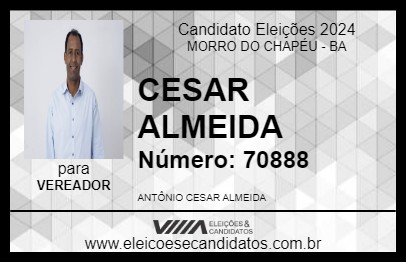 Candidato CESAR ALMEIDA 2024 - MORRO DO CHAPÉU - Eleições