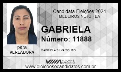 Candidato GABRIELA 2024 - MEDEIROS NETO - Eleições