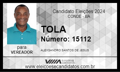 Candidato TOLA 2024 - CONDE - Eleições