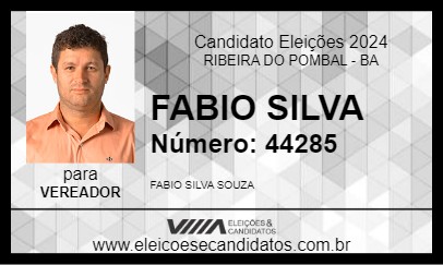 Candidato FABIO SILVA 2024 - RIBEIRA DO POMBAL - Eleições