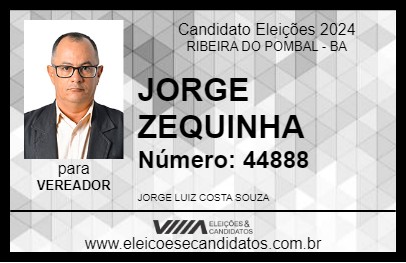 Candidato JORGE ZEQUINHA 2024 - RIBEIRA DO POMBAL - Eleições