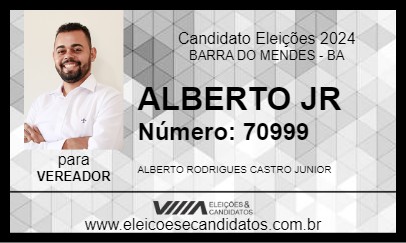 Candidato ALBERTO JR 2024 - BARRA DO MENDES - Eleições