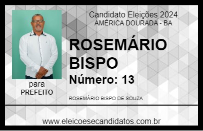 Candidato ROSEMÁRIO BISPO 2024 - AMÉRICA DOURADA - Eleições