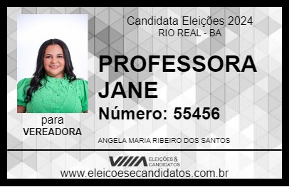 Candidato PROFESSORA JANE 2024 - RIO REAL - Eleições