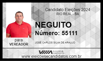 Candidato NEGUITO 2024 - RIO REAL - Eleições