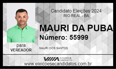 Candidato MAURI DA PUBA 2024 - RIO REAL - Eleições