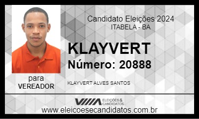 Candidato KLAYVERT 2024 - ITABELA - Eleições