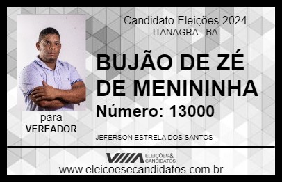 Candidato BUJÃO DE ZÉ DE MENININHA 2024 - ITANAGRA - Eleições