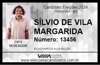 Candidato SÍLVIO DE VILA MARGARIDA 2024 - ITANAGRA - Eleições