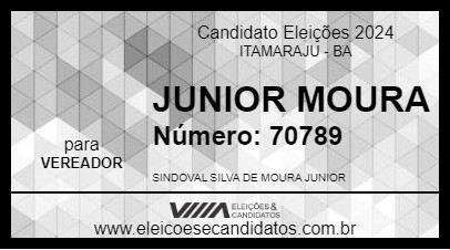 Candidato JUNIOR MOURA 2024 - ITAMARAJU - Eleições