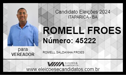 Candidato ROMELL FROES 2024 - ITAPARICA - Eleições