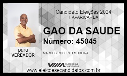 Candidato GAO DA SAUDE 2024 - ITAPARICA - Eleições