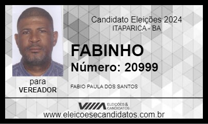 Candidato FABINHO 2024 - ITAPARICA - Eleições