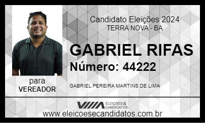 Candidato GABRIEL RIFAS 2024 - TERRA NOVA - Eleições