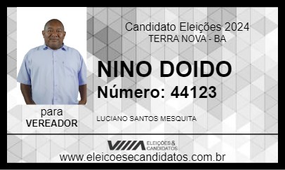 Candidato NINO DOIDO 2024 - TERRA NOVA - Eleições