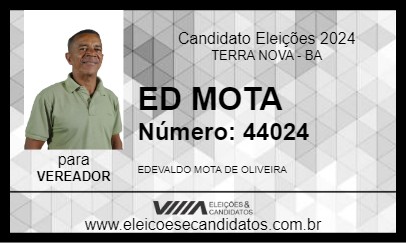 Candidato ED MOTA 2024 - TERRA NOVA - Eleições