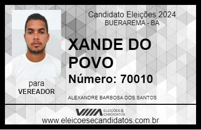 Candidato XANDE DO POVO 2024 - BUERAREMA - Eleições