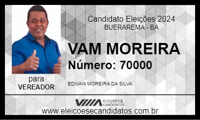 Candidato VAM MOREIRA 2024 - BUERAREMA - Eleições