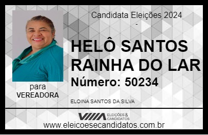 Candidato HELÔ SANTOS RAINHA DO LAR 2024 - SERRINHA - Eleições