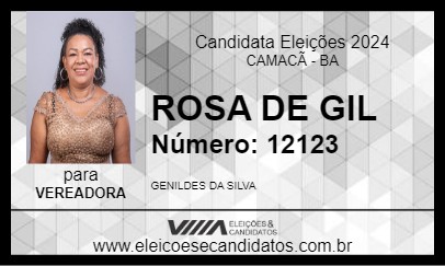 Candidato ROSA DE GIL 2024 - CAMACÃ - Eleições