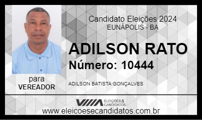 Candidato ADILSON RATO 2024 - EUNÁPOLIS - Eleições