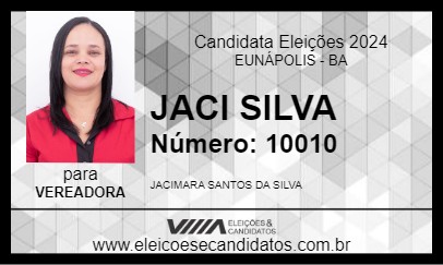 Candidato JACI SILVA 2024 - EUNÁPOLIS - Eleições