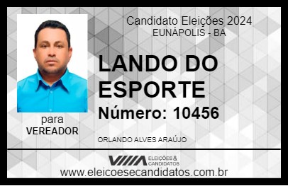 Candidato LANDO DO ESPORTE 2024 - EUNÁPOLIS - Eleições