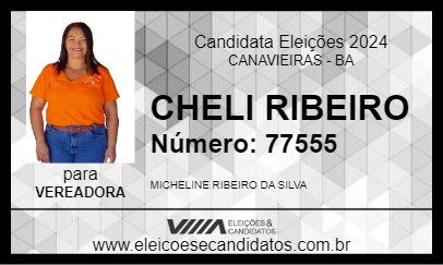 Candidato CHELI RIBEIRO 2024 - CANAVIEIRAS - Eleições