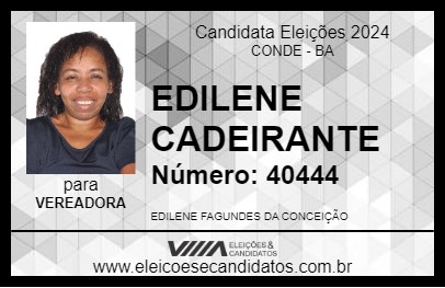 Candidato EDILENE CADEIRANTE 2024 - CONDE - Eleições