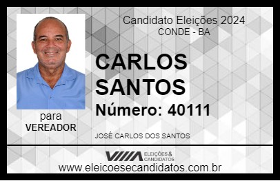 Candidato CARLOS SANTOS 2024 - CONDE - Eleições