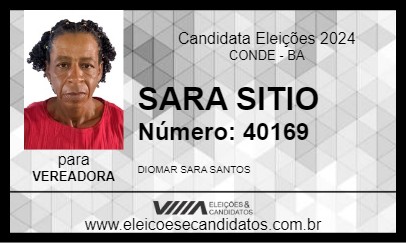 Candidato SARA SITIO 2024 - CONDE - Eleições