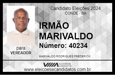 Candidato IRMÃO MARIVALDO 2024 - CONDE - Eleições