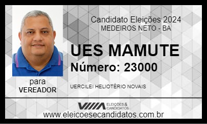 Candidato UES MAMUTE 2024 - MEDEIROS NETO - Eleições